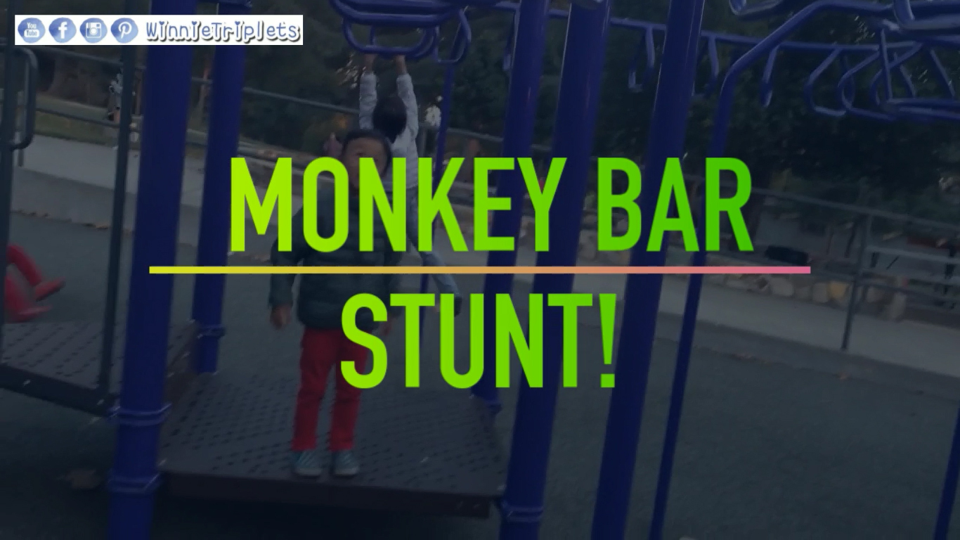 Triplets Monkey Bar Stunt